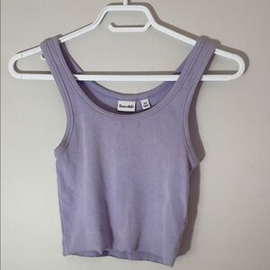 Aritzia Lilac Ribbed Tank Top
